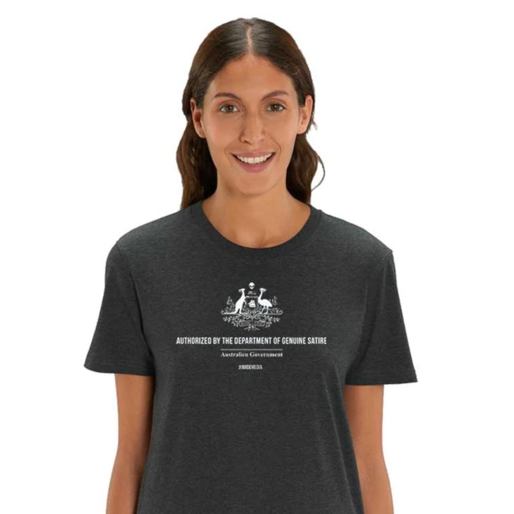 DEPT OF GENUINE SATIRE - UNISEX TEE - BLACK