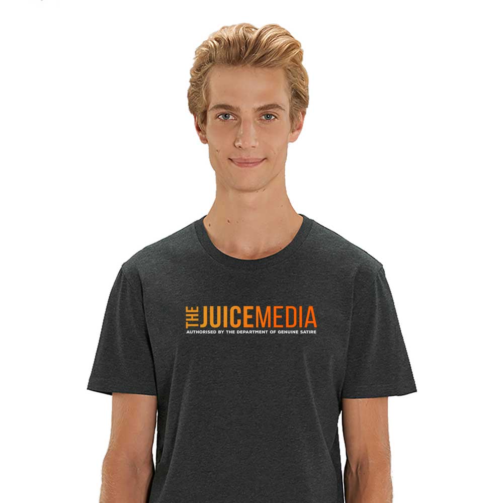 THE JUICE MEDIA - UNISEX TEE - DARK HEATHER GREY