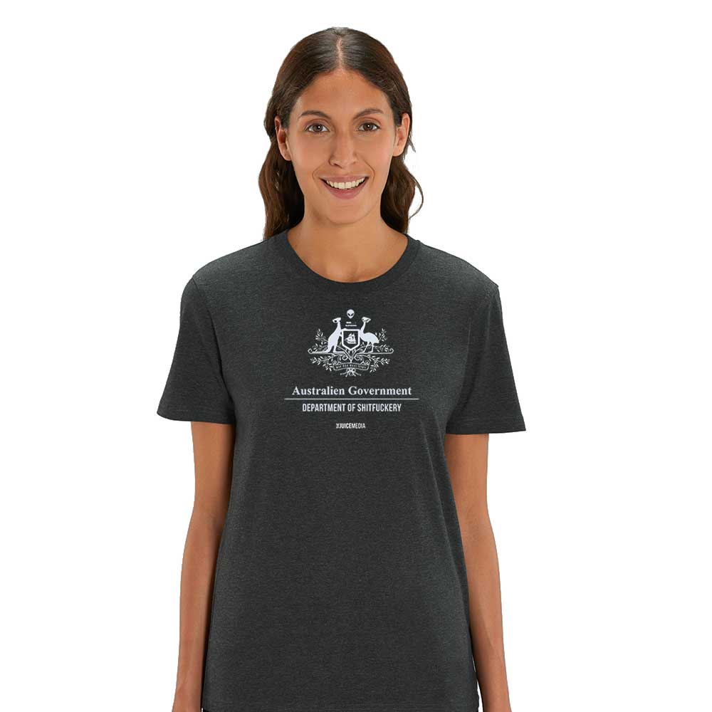 DEPT OF SH*TF*CKERY - UNISEX TEE - DARK HEATHER GREY