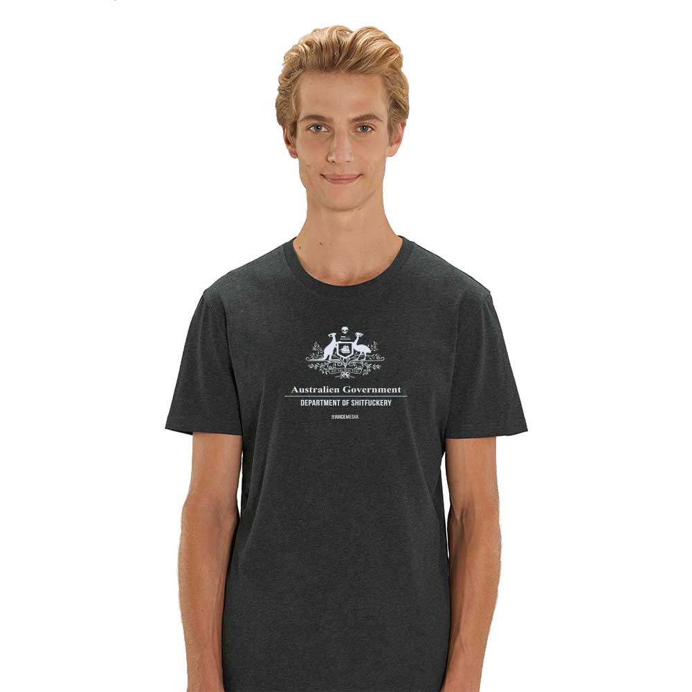 DEPT OF SH*TF*CKERY - UNISEX TEE - DARK HEATHER GREY