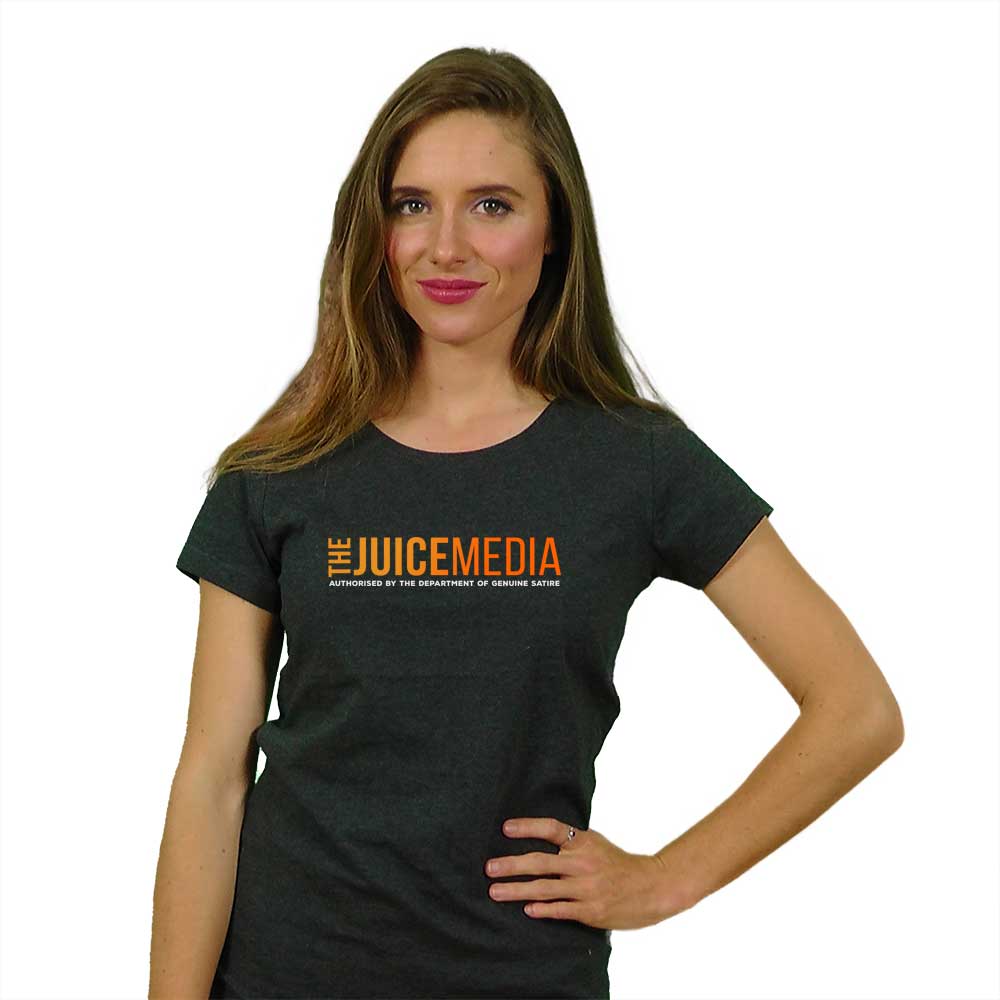 THE JUICE MEDIA - LADIES TEE - DARK HEATHER GREY