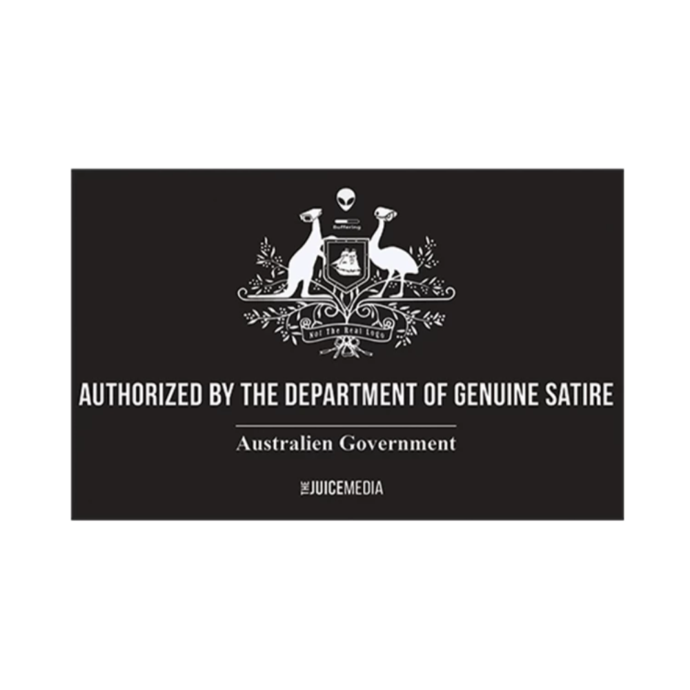 DEPT OF GENUINE SATIRE - UNISEX TEE - BLACK