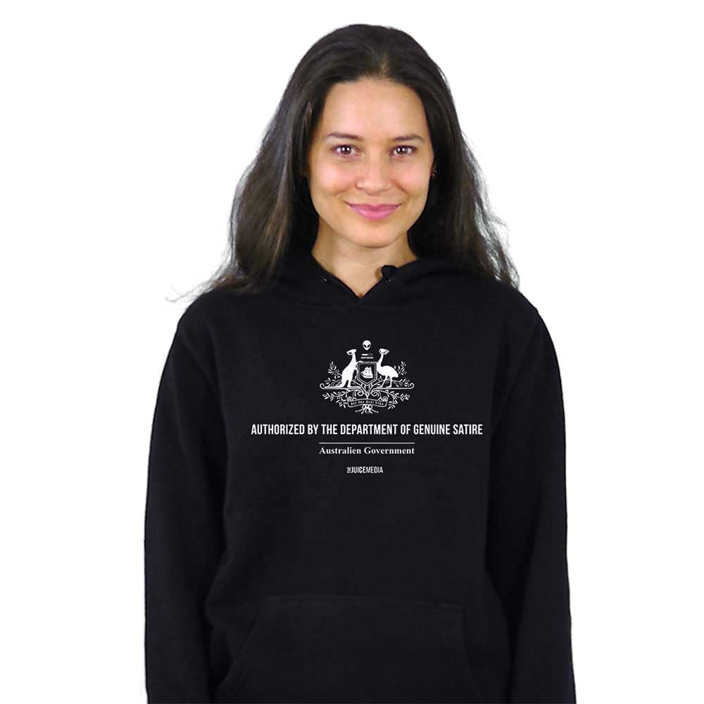 DEPT OF GENUINE SATIRE - HOODIE - BLACK