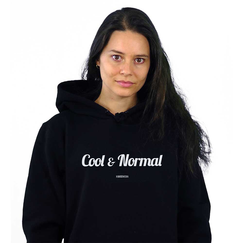 COOL & NORMAL - HOODIE - BLACK