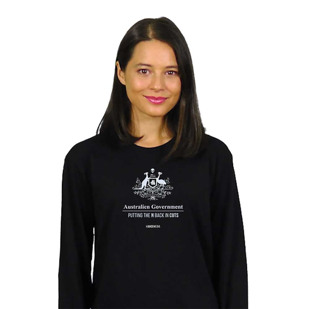 N BACK IN CUTS - LONG SLEEVE - BLACK