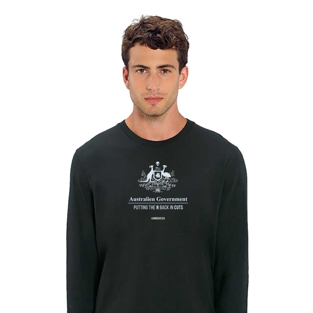N BACK IN CUTS - LONG SLEEVE - BLACK