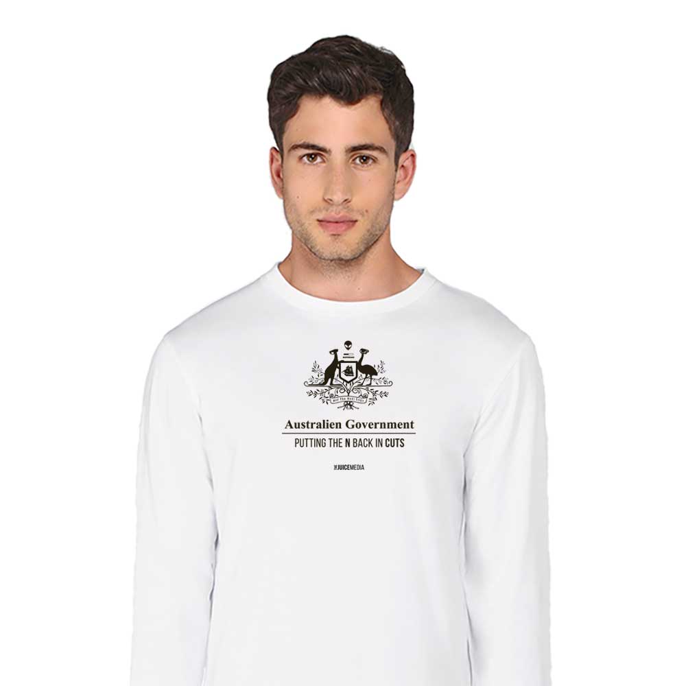 N BACK IN CUTS - LONG SLEEVE - WHITE