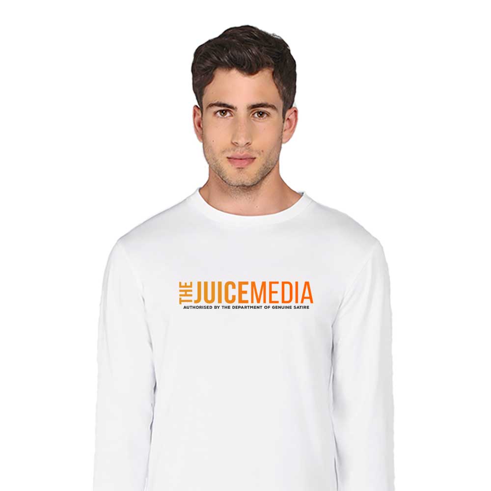 THE JUICE MEDIA - LONG SLEEVE - WHITE