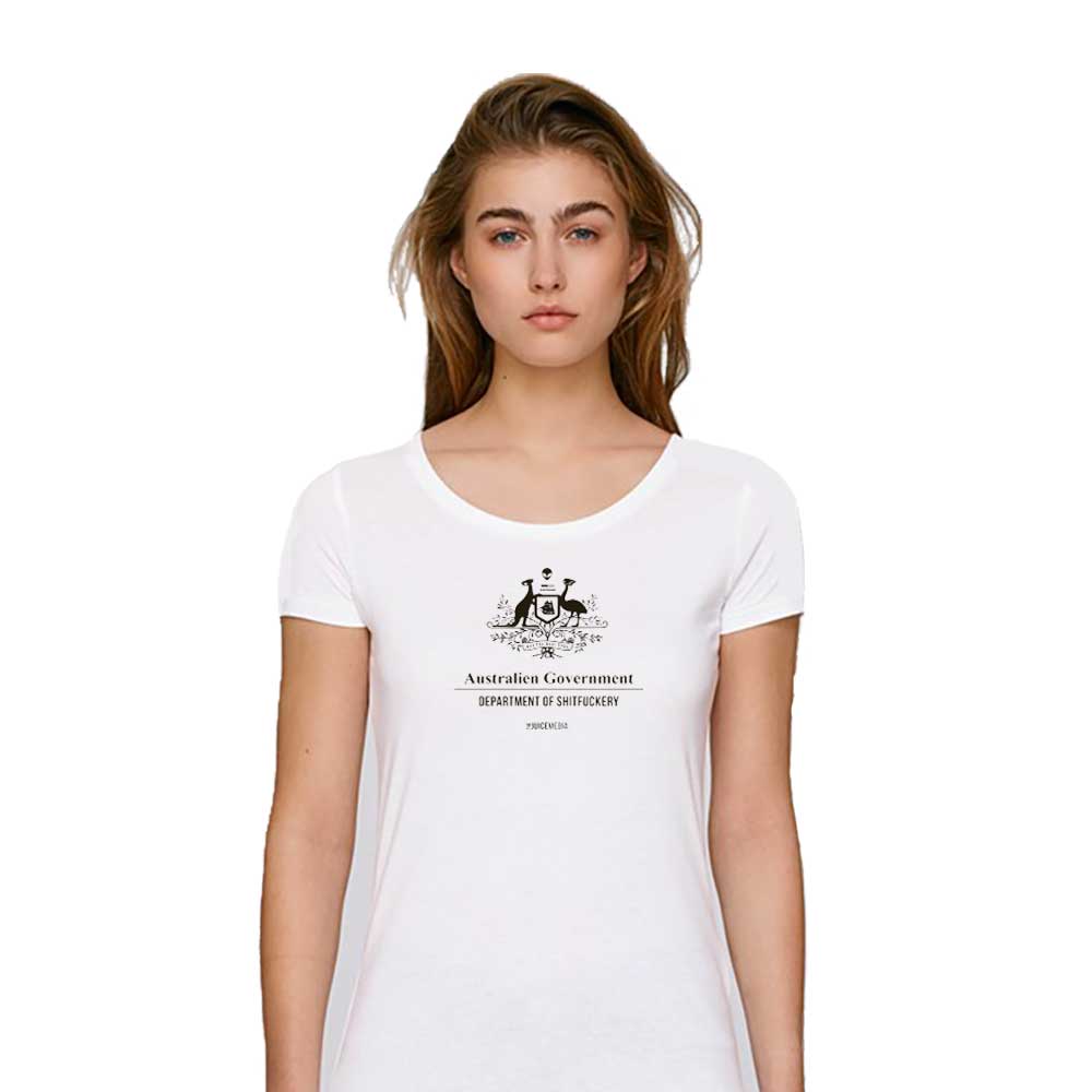 DEPT OF SH*TF*CKERY - LADIES TEE - WHITE