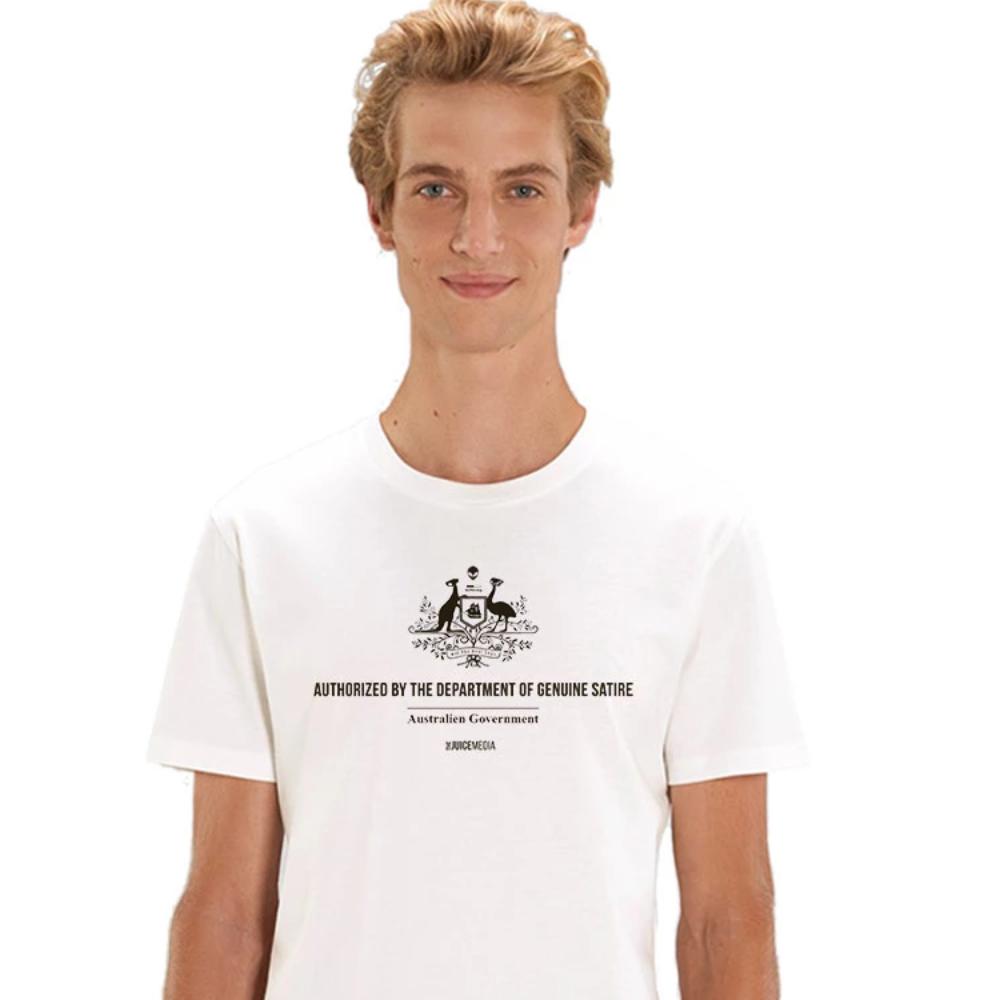 DEPT OF GENUINE SATIRE - UNISEX TEE - BLACK