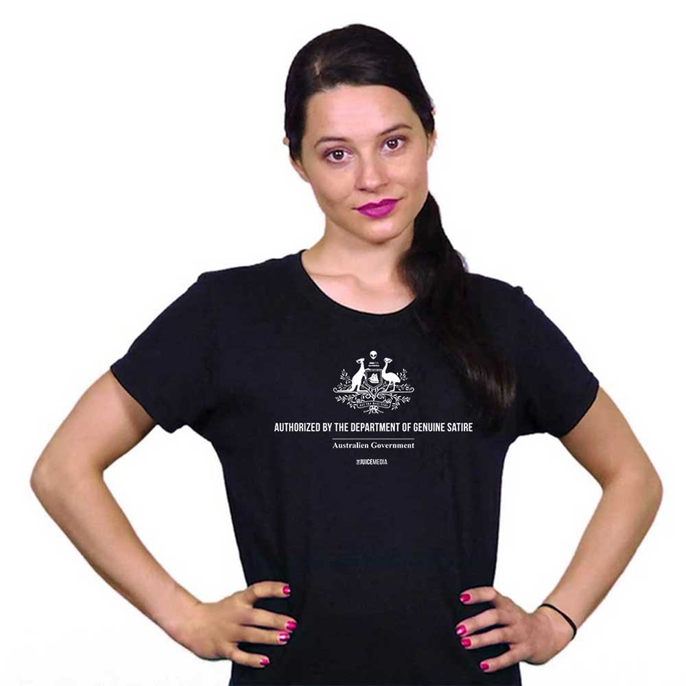 DEPT OF GENUINE SATIRE - UNISEX TEE - BLACK