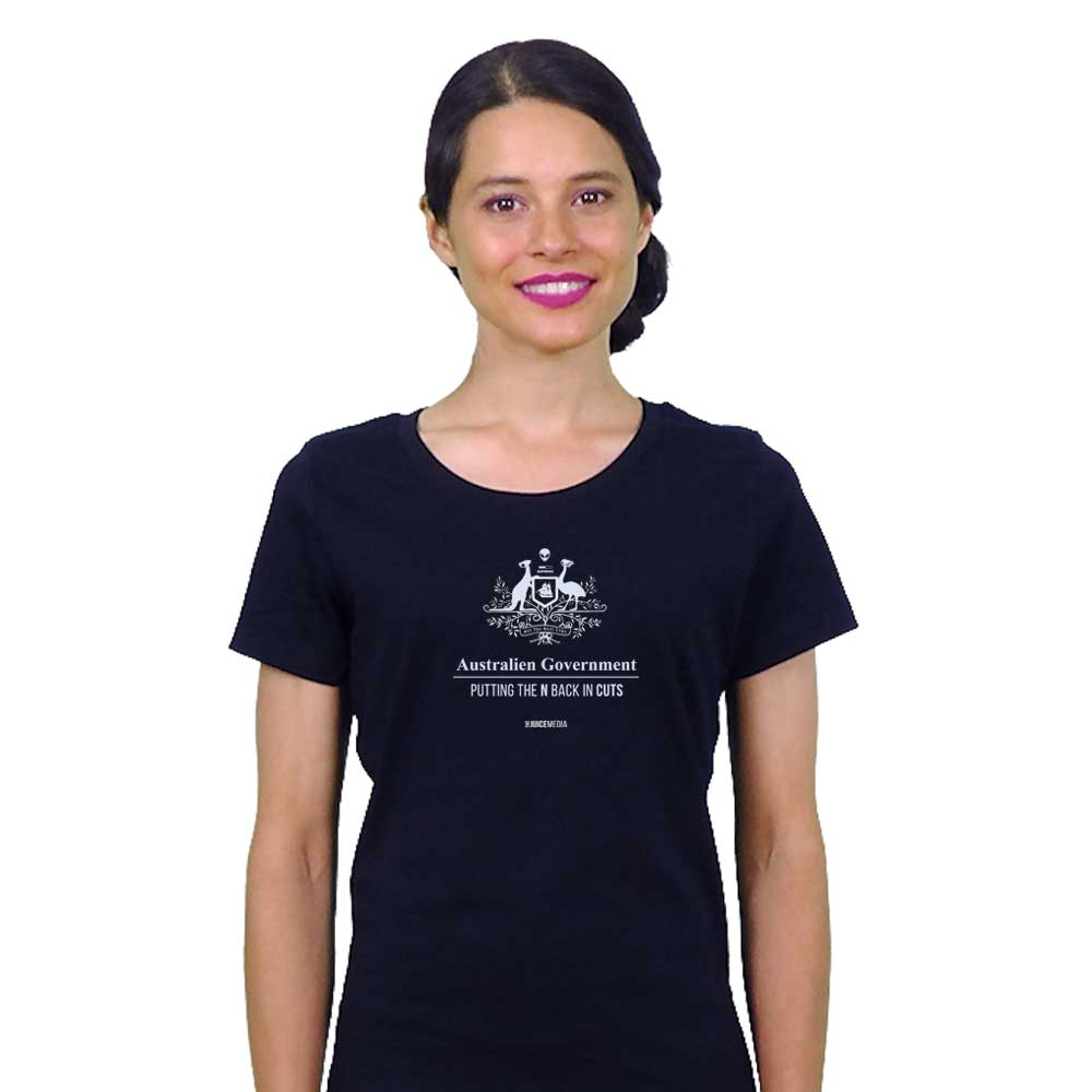 N BACK IN CUTS - LADIES TEE - BLACK