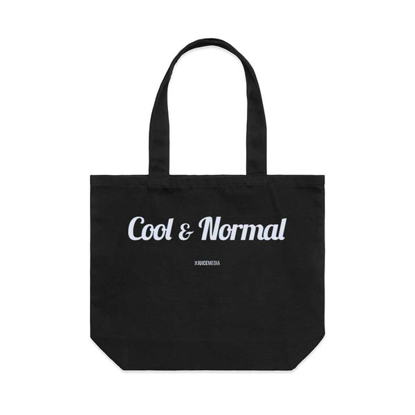 Black Tote Bag- Cool & Normal - theJUICEmedia